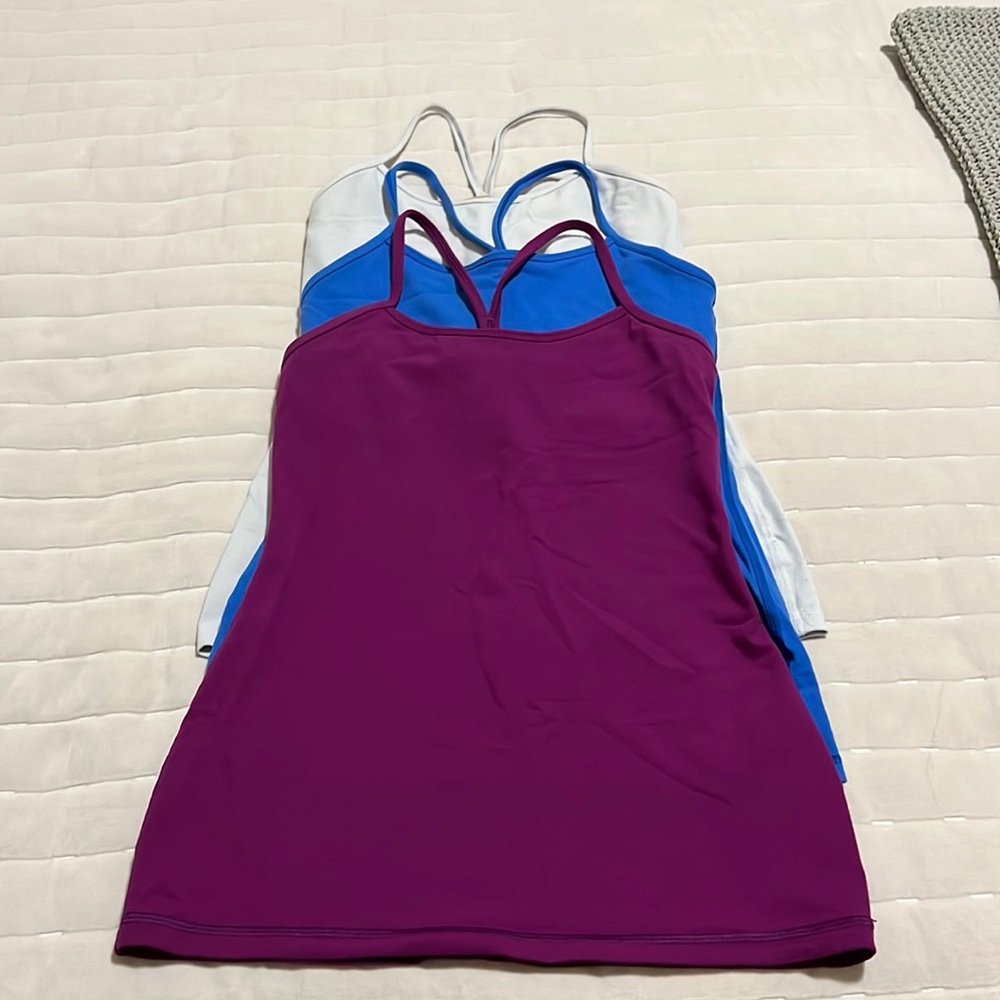 Lululemon Power Y tanks tops. Set of 3. Size 6.